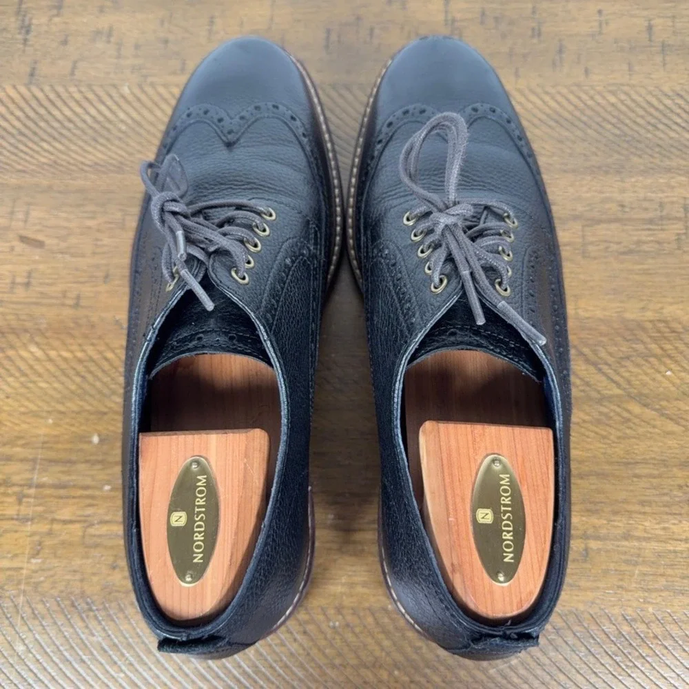Cole Haan Shoes Mens 8 Black Watson Grand OS‎ Wingtip Oxford Leather Dress